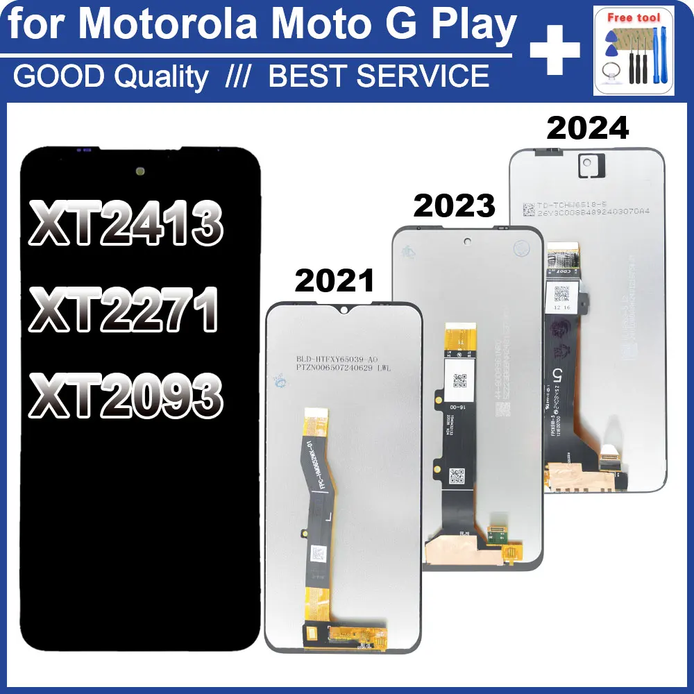 New LCD for Motorola Moto G Play 2021 XT2093 LCD Display Touch Screen Digitizer Replacement for Moto G Play 2023 2024 Display