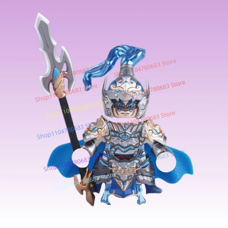 

MOC Building Block Mini Figure, Three Kingdoms General Wen Yang Assembly Model Ornament, Anime Cartoon Toy,Gift, Action Figure