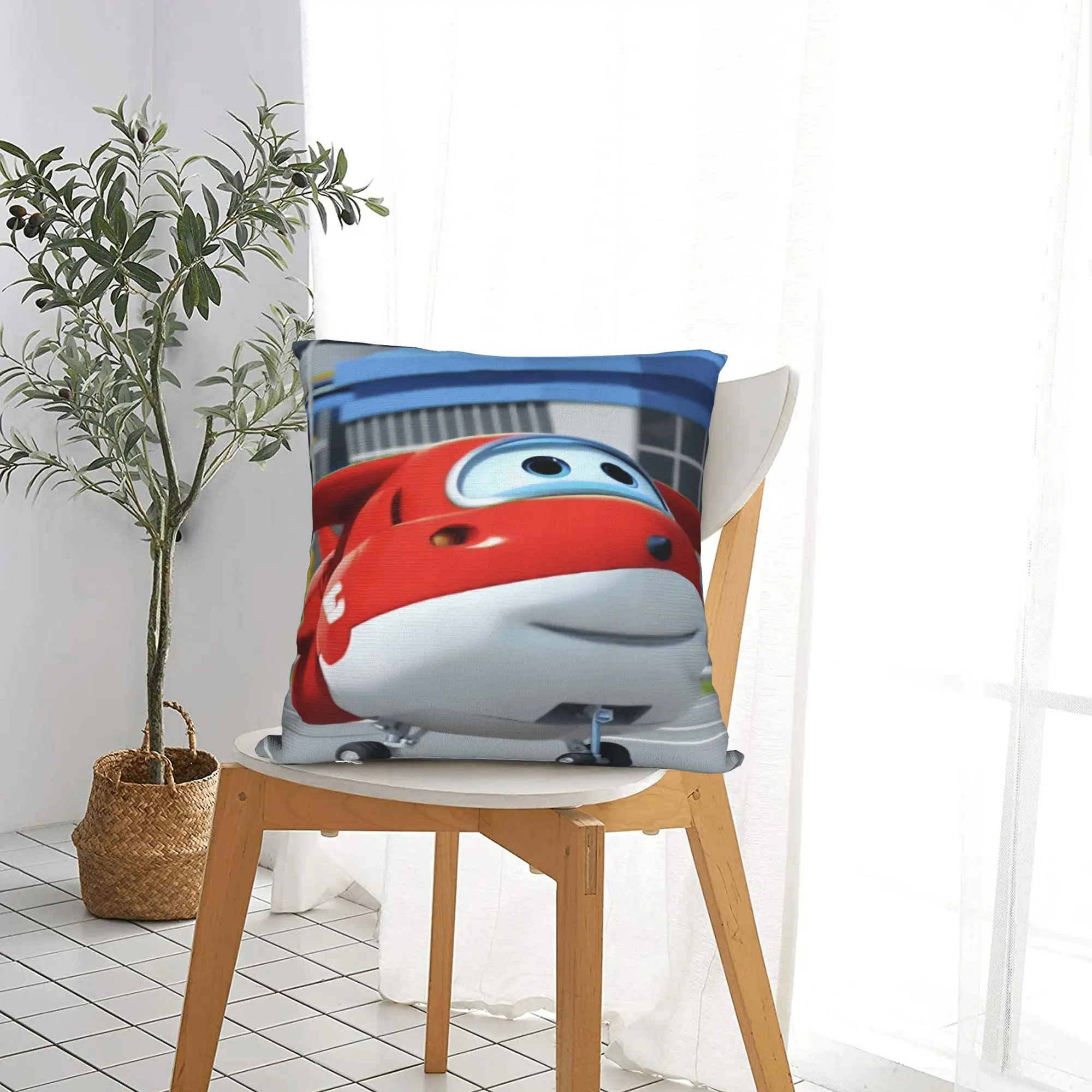 Fronha de almofada com asas s-super w, capa de almofada com gráfico macio, novidade, fronhas para escritório, carro, casa, decorativa