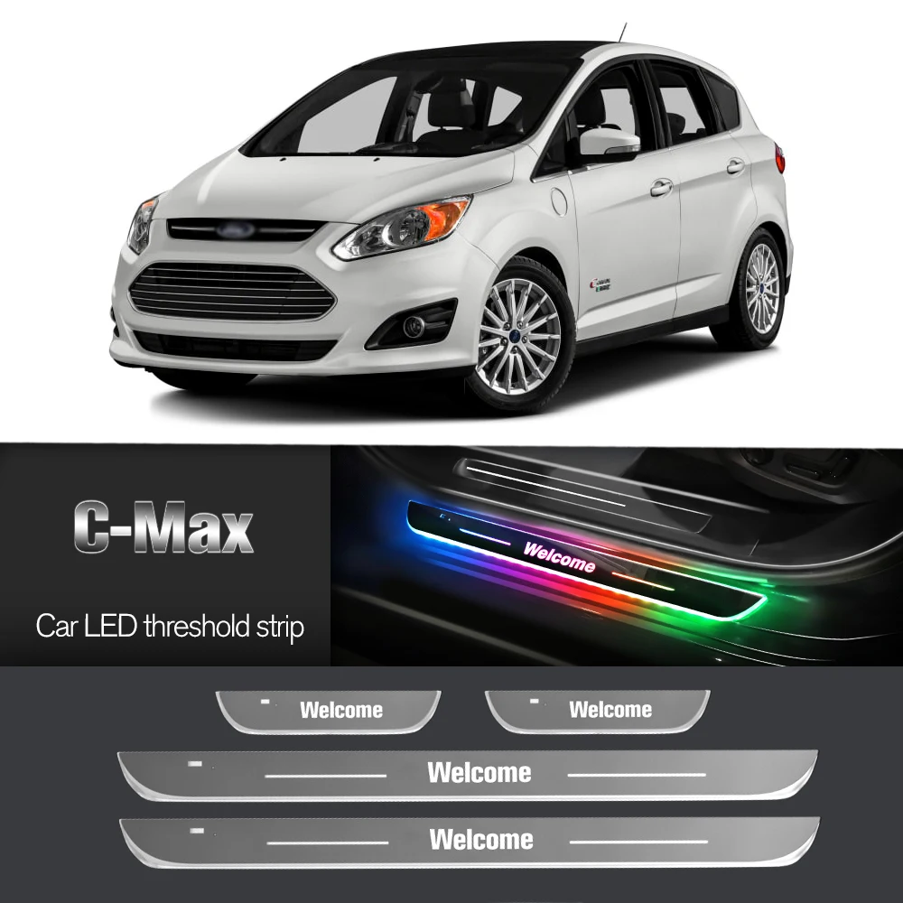 

Car Door Sill Light For Ford C-Max CMax C Max 2003-2019 2007 2008 Customized Logo LED Welcome Threshold Pedal Lamp Accessories