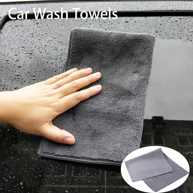 Car Wash Towels Coral Velvet Wipe Towels Thickened Double Sided Car Towel Beauty Cleaning Cloth Super Absorbent Microfiber Towel