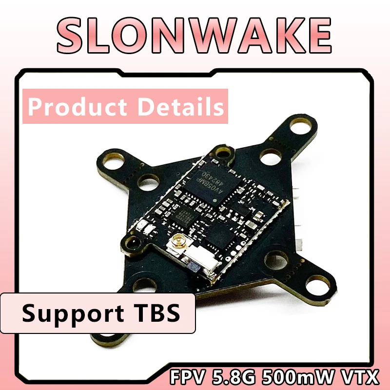 

SLONWAKE VTX20-500 5,8G 48-канальный передатчик FPV PitMode 25 МВт/100 МВт/200 МВт/500 МВт 7-24 В Регулируемый передатчик VTX для RC FPV Drone