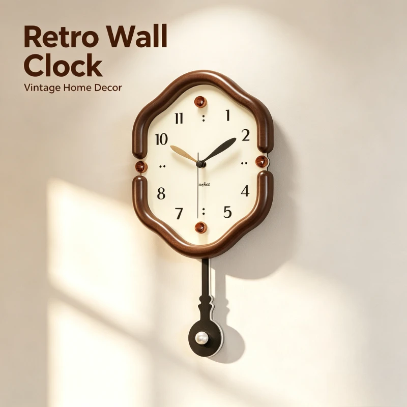 Modern Wall Clock Aesthetic Digital Wall Clocks Simple Silent Quartz Clock Restaurant Living Room Bedroom Cream Style Watch