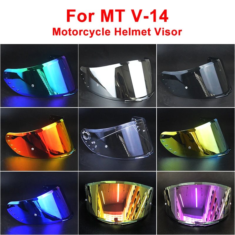 Motorcycle helmet Visor Anti-UV PC visor Lens v14 Model Clear Smoke Dark Replacement Visor For MT V-14 Rapide Targo Blade 2