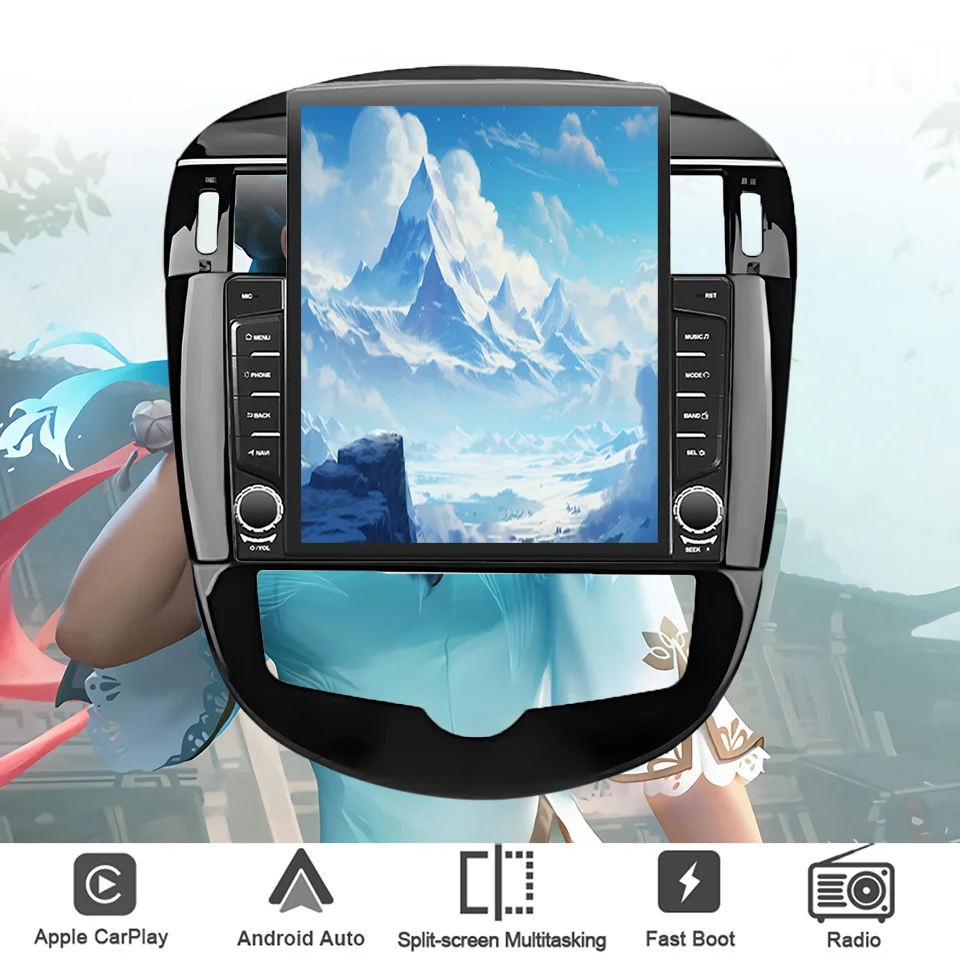 

For Nissan Pulsar 2014 - 2018 Carplay Android Auto Car Autoradio Stereo DVD HU Head Unit GPS Navigation Tape 4G Lte WiFI