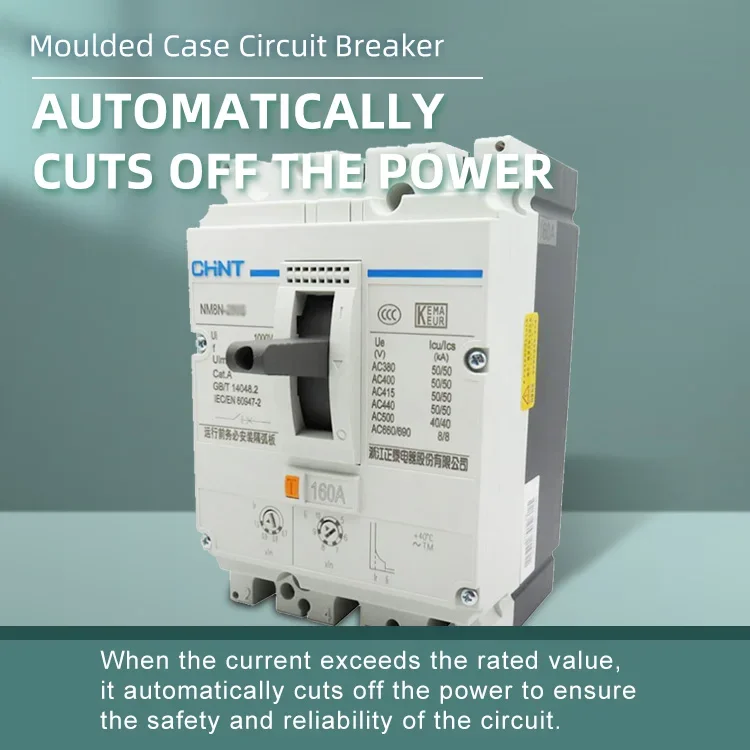 CHINT Series Moulded Case Circuit Breaker MCCB NM8N-800C TM 800 3P+MOD24-M8 AC110/DC110-120V
