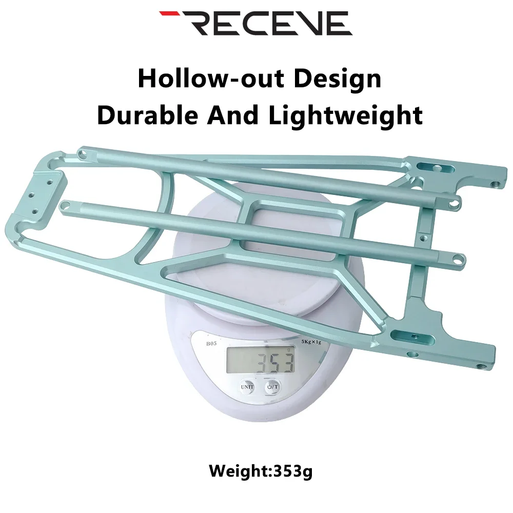 RECEVC للطي دراجة الرف الخلفي حامل الحقائب BMX رف أمتعة الدراجة سبائك الألومنيوم حامل الحقائب الرف الخلفي ل Brompton