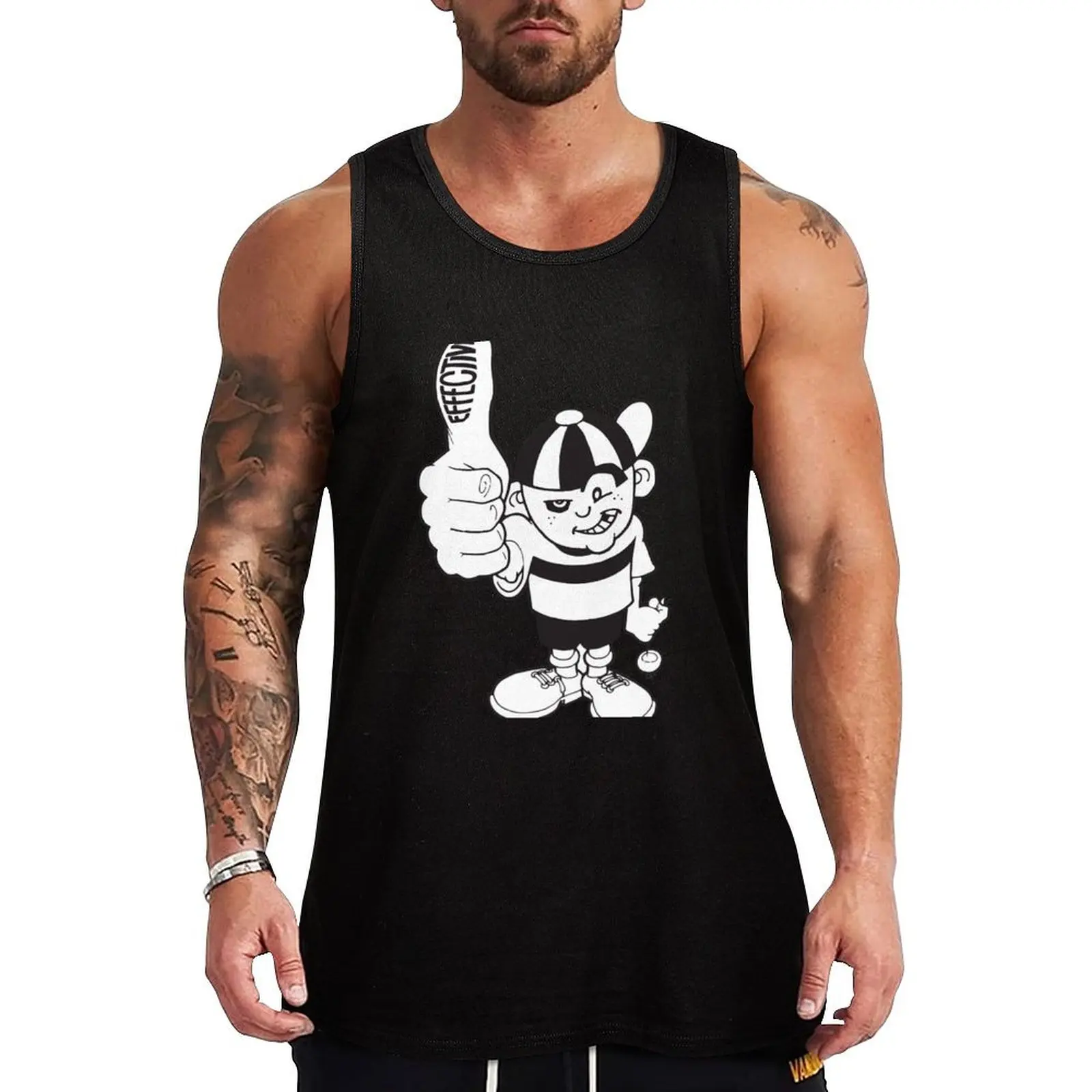 

Effective Records (Black and White Logo) Tank Top gym shirt men mens gym clothes Sportswear for men