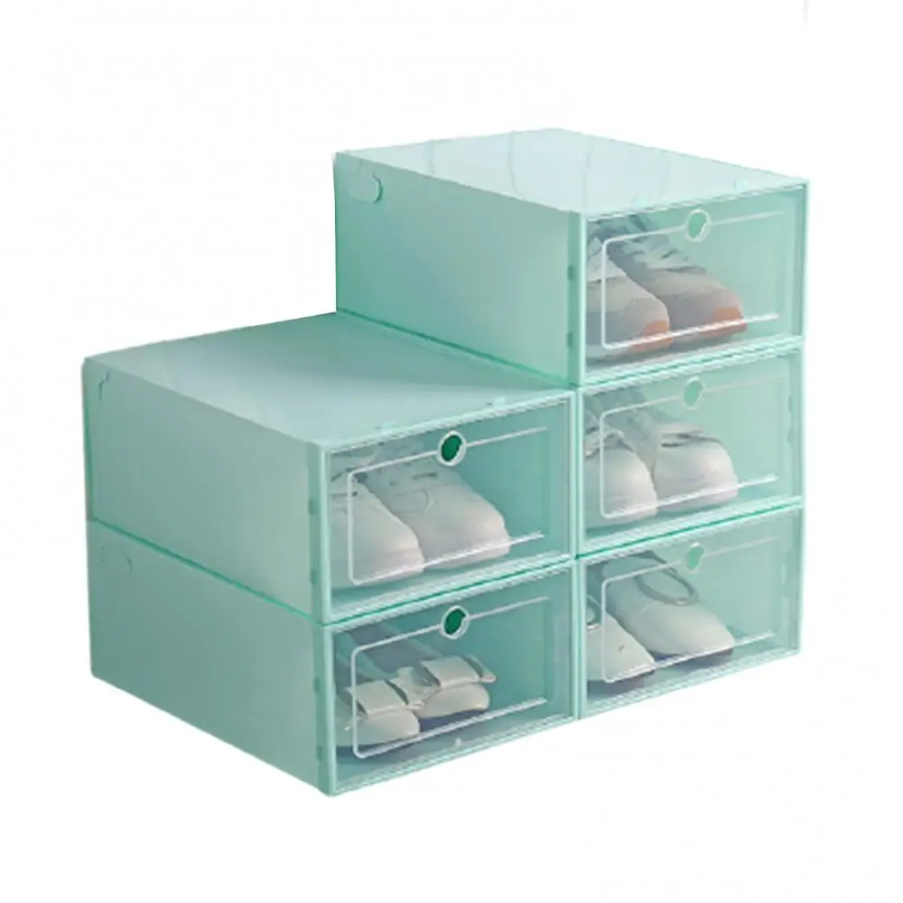 Shoe Box Box Dustproof Plastic Storage Box Stackable Shoes Organizers Transparent Combined Shoe Cabinet Shoe Display Drawer Case