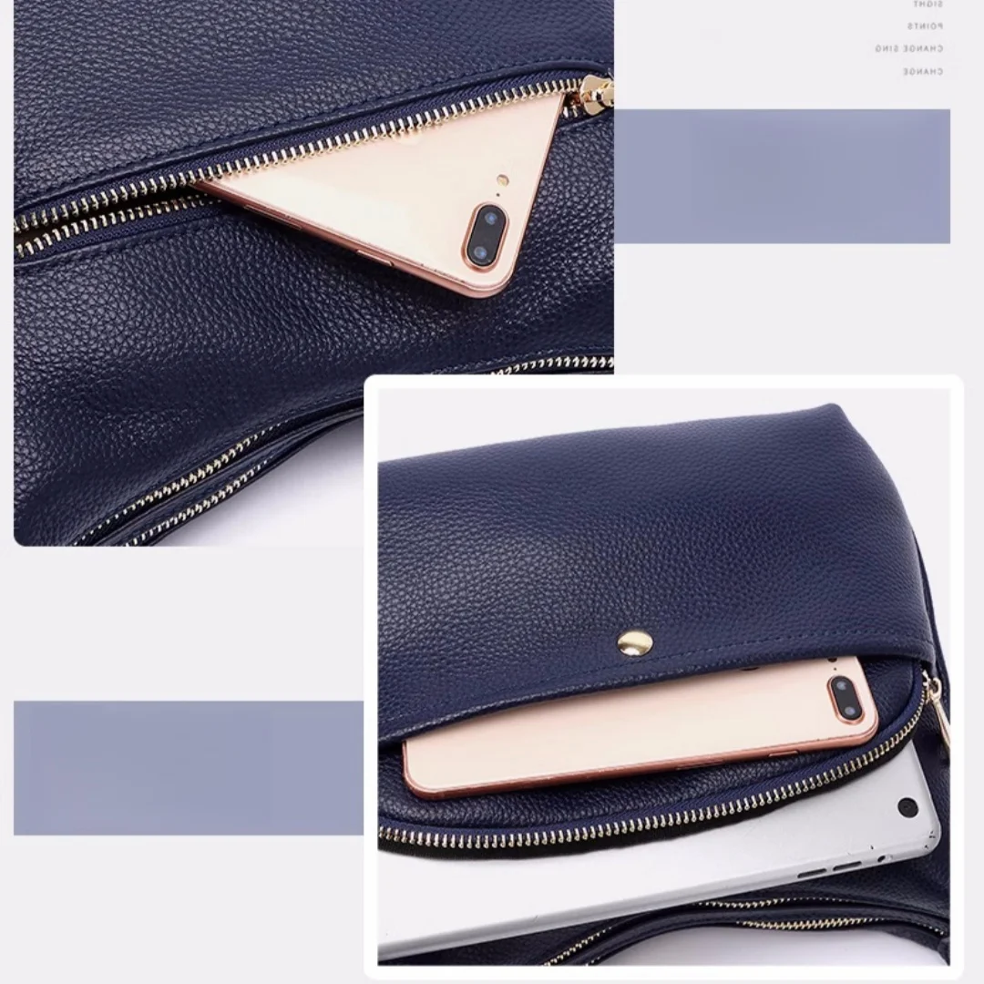 Women Crossbody Bag Genuine Leather Handbags High Quality Cowhide Luxury Designer Shoulder Bags Female Messenger Bag Trend