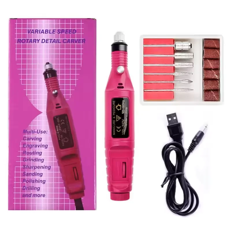 20000 U/min elektrische USB-Nagel bohrmaschine profession elle Maniküre Pediküre Bohrer Set mit Nagel bohrern Polier geräte Werkzeuge