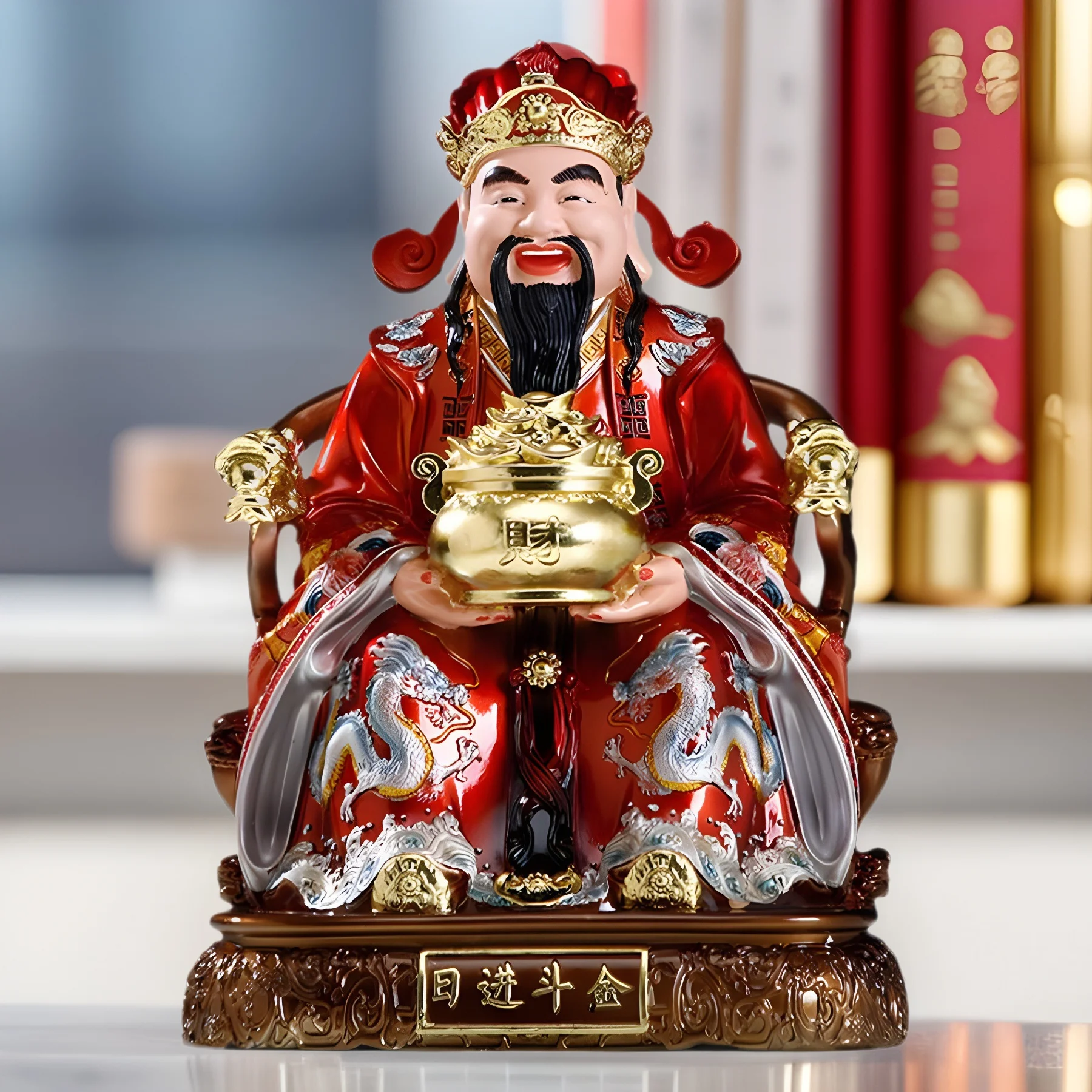 Прямые поставки, статуя Бога богатства, веер Li, домашний декор, открытие офиса, счастливая удача, буддийская фигура Прямые поставки, статуя Бога богатства, веер Li, домашний декор, открытие офиса, счастливая удача, буддийская фигура