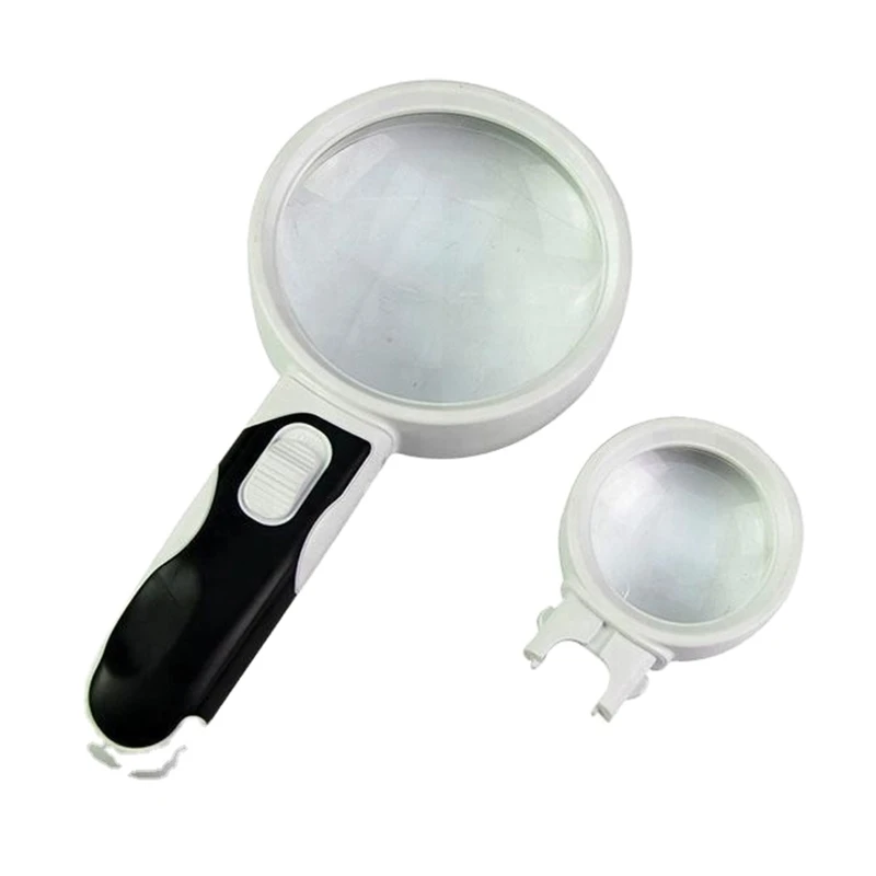 

Upgrade Magnifying Glass with Light 2.5X/10X Handheld Magnifier with 2 LED Lights Illuminated Magnifier Gift for Kids