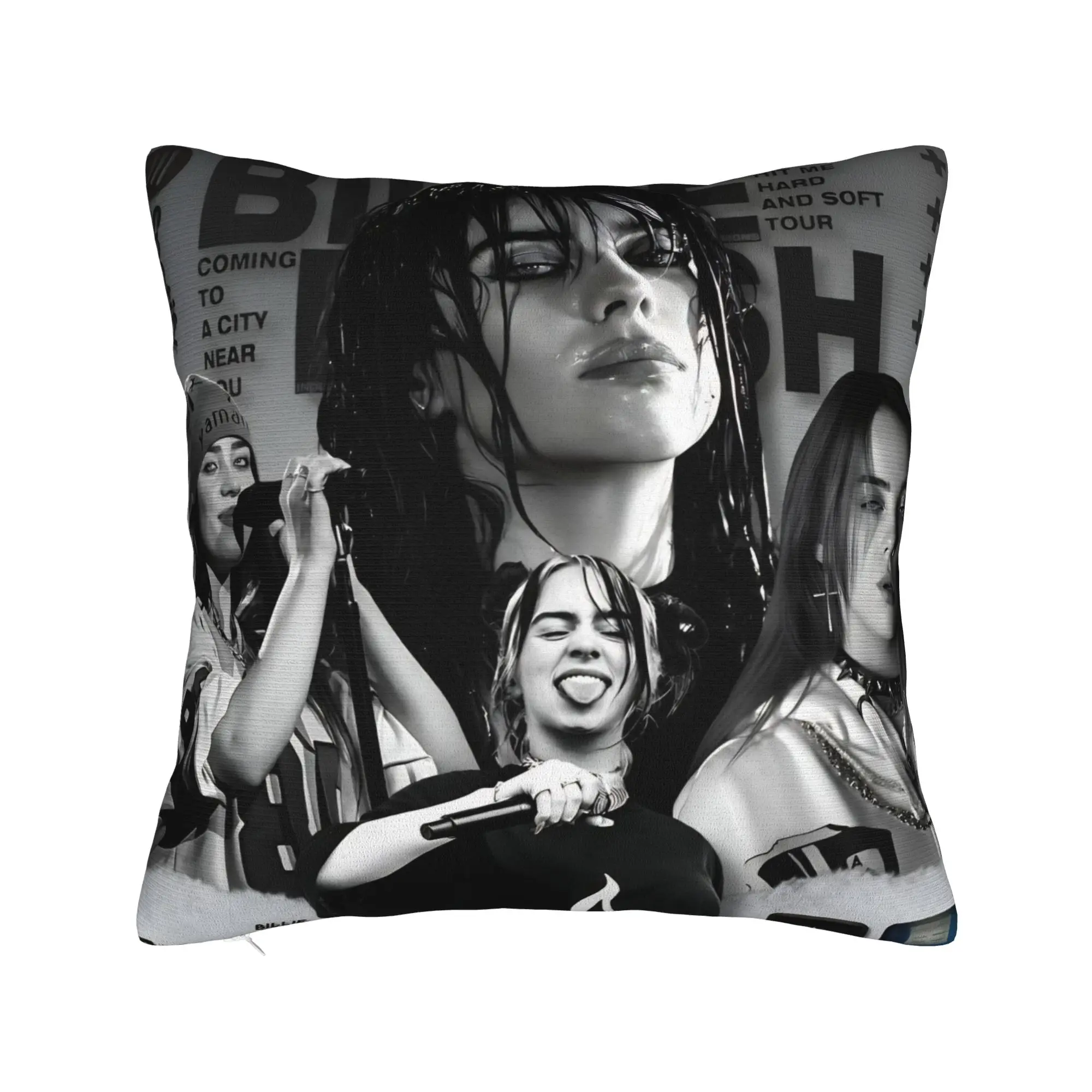 Popular Singer B-Billies Pillowcase Printing Fabric Cushion Cover Decoration  Pillow Case Cover Home Zipper 45*45cm