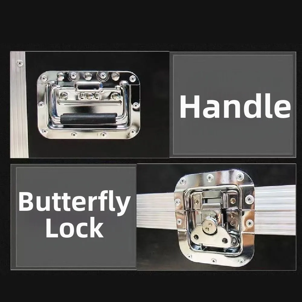 4Pcs Spring Loaded Butterfly Twist Lock Buckle Recessed Mount Security Lock Flight Case Lock Alloy Heavy Duty Air Box Lock