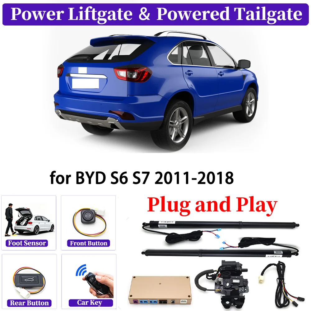 ZJCGO لـ BYD S6 S7 2011-2018 OEM ترقية مجموعة الباب الخلفي الأوتوماتيكية للسيارة نظام الباب الخلفي الكهربائي الذكي التوصيل والتشغيل #1