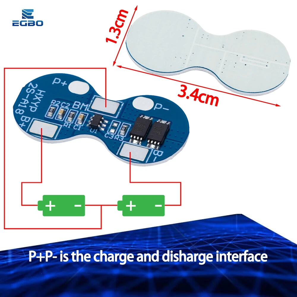 1~10PCS 2S Li-ion 18650 Lithium Battery Charger Protection Board 7.4V Overcurrent Overcharge Overdischarge Protection 4A BMS