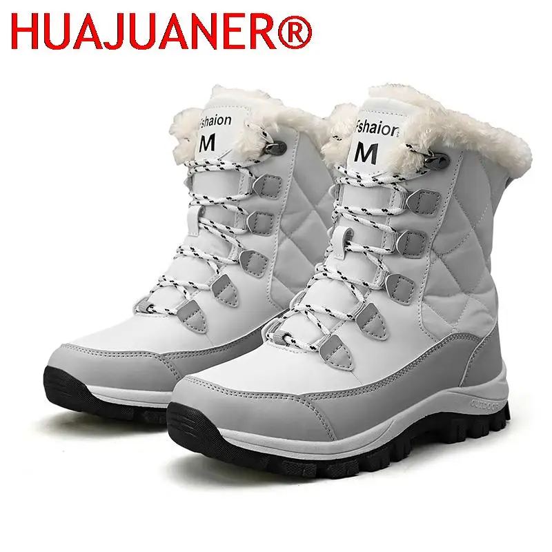 Women Boots 2025 New Winter Boots With Platform Shoes Snow Botas De Mujer Waterproof High Heels Ankle Boots Female Women Shoes