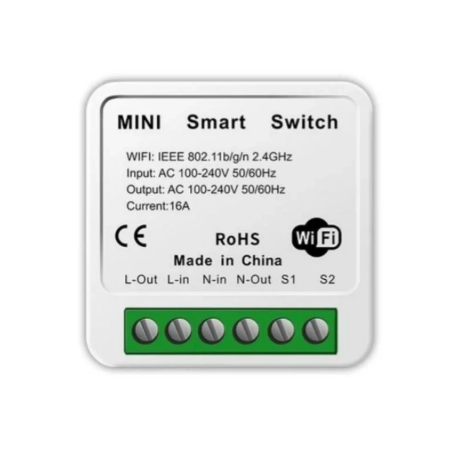 Mini 16A Wifi DIY Smart Life Automation 1-way Remote Control Timer Relay Compatible with Alexa