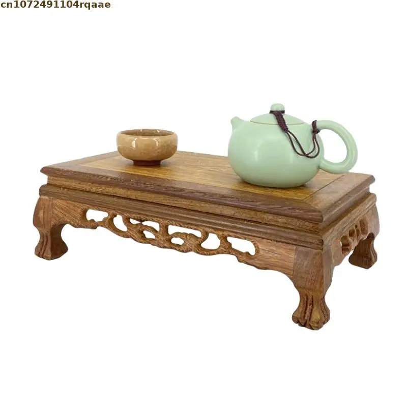 Wooden Miniature Sort Table  Figurines Vase Display Stand Flower Base Tea Sets Pedestal Bonsai Plant Decorative Shelf