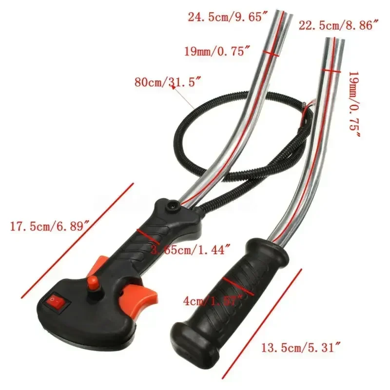 Aluminum Handle Switch With Throttle Trigger Cable, Perfect Replacement Part For Strimmers Trimmers Brush Cutters Home