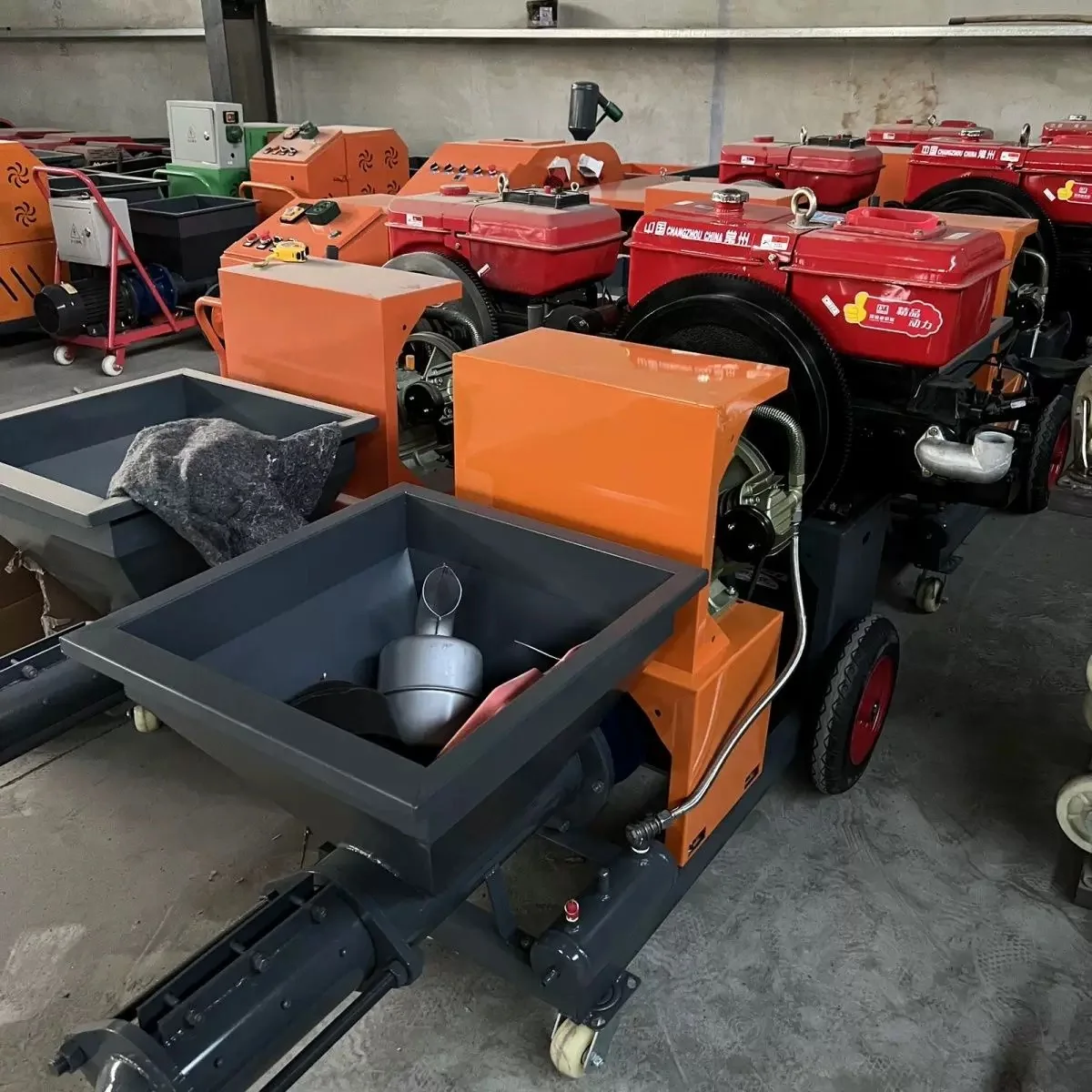 Electric Diesel Concrete Wall Plastering Machine New Cement Mortar Spraying Plasterer Equipment