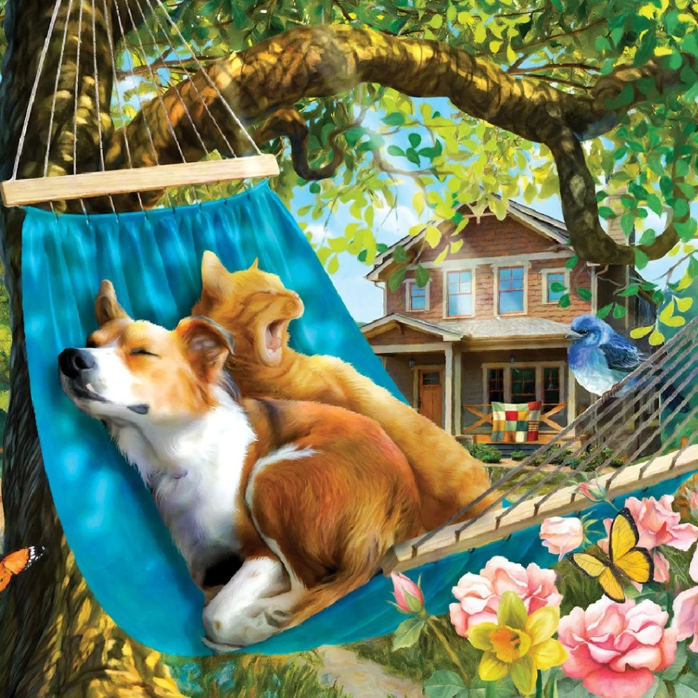 Sleeping Dog Wooden Jigsaw Puzzle Party Games Toys For Adults Wood Puzzles Board Game  Wood Animal Puzzle For Children