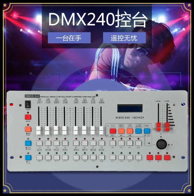 Controlador de Iluminação de Palco DMX240, Console DMX512 para Luzes LED Par, Moving Head, Beam Light, Casamentos, Bares, Shows ao Vivo, Dimmer