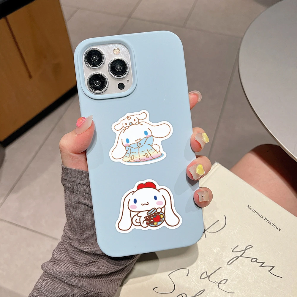 10/30/60pcs Anime Sanrio Cinnamoroll Cartoon Stickers Aesthetic Waterproof Decals DIY Laptop Stationery Kawaii Kids Sticker Gift