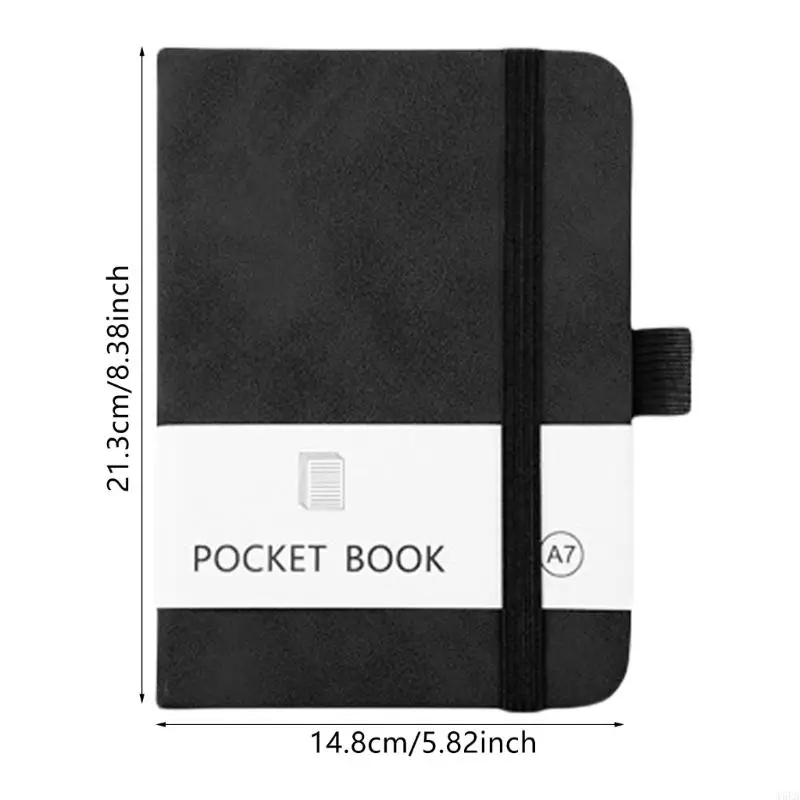T5EA Hardcover Leder Notebook 200 Seiten breit gefütterte kleine Papier Notebook -Notizbilder