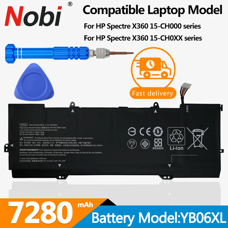 Nobi YB06XL 928427-271 HSTNN-DB8H HSTNN-DB8V Laptop Battery For HP Spectre X360 15-CH000NO CH004NB CH011DX CH006NG