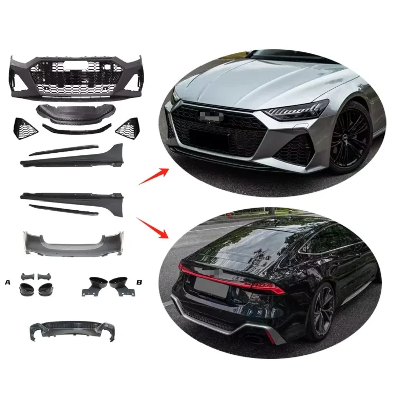 

Full Body Kit for A7 2019-2021 Upgrade RS7 New Model Front Bumper Rear Bumper Side Skirt Classic Auto Parts
