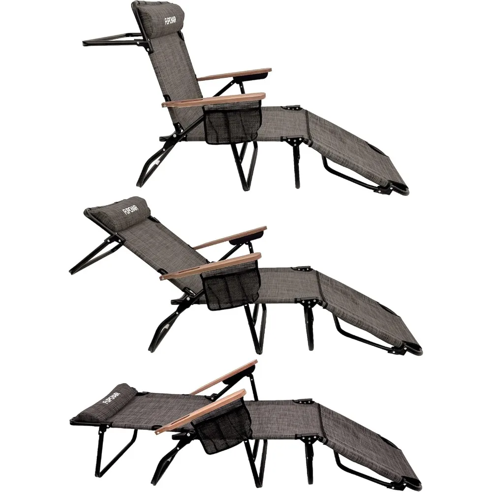 كرسي صالة تسمير الوجه قابل للطي مع فتحات للذراع والوجه، دعم 4 أرجل، قماش نسيج، 6 أوضاع قابلة للتعديل، للخارج