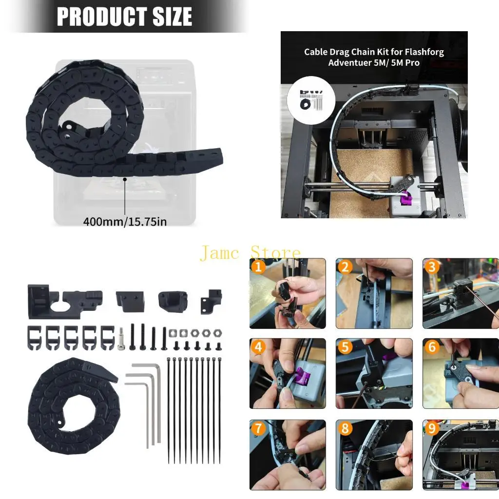 

LX0B Optimized Cable Arrangement Bridge Chain For AD 3D Printer Parts And Studio Applications Durability