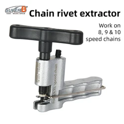 Super B Chain Hook and Rivet Extractor Work on 8, 9 & 10 Speed Chains with Spare Pin High Hardness and Durable Bike Repair Tool