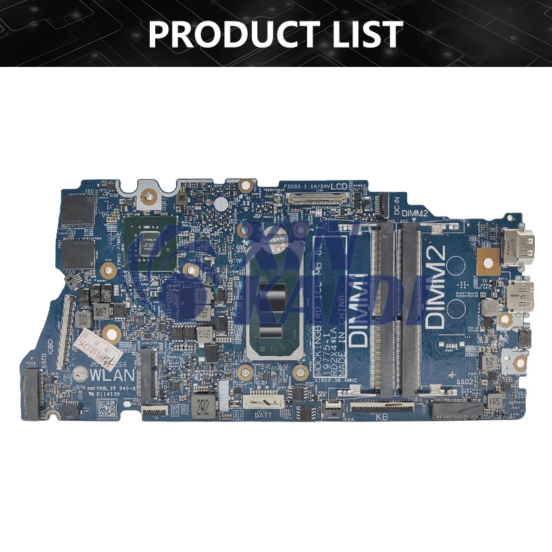 Motherboard Laptop untuk DELL 5401 5501 5408 5508 0N03X9 085C41 19775-1 komputer Mainboard CPU dengan i3 i5 i7 10th Gen MX330 2G