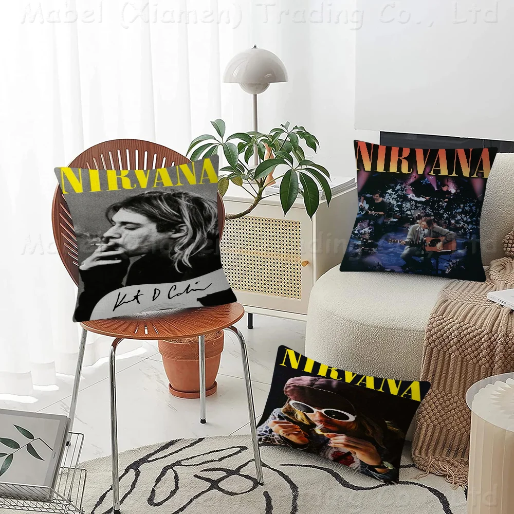 

Singer Kurt Cobain Pillowcases Home Bedding Decorative Pillow Cover Wedding Super Soft Pillow Case