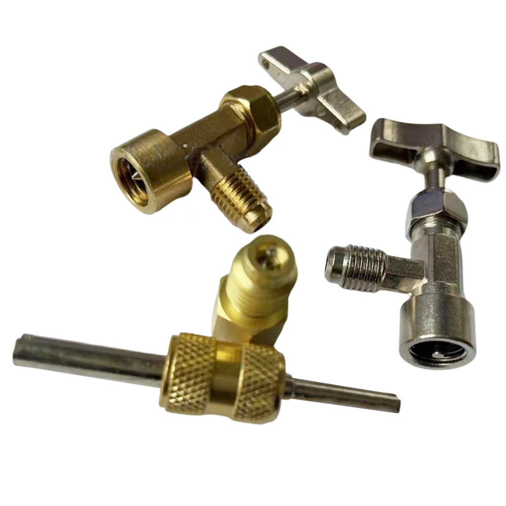 Single Puncture Installation R134A Can Tap Kit Brass Construction Controlled Gas Transfer Easy Installation AC Maintenance