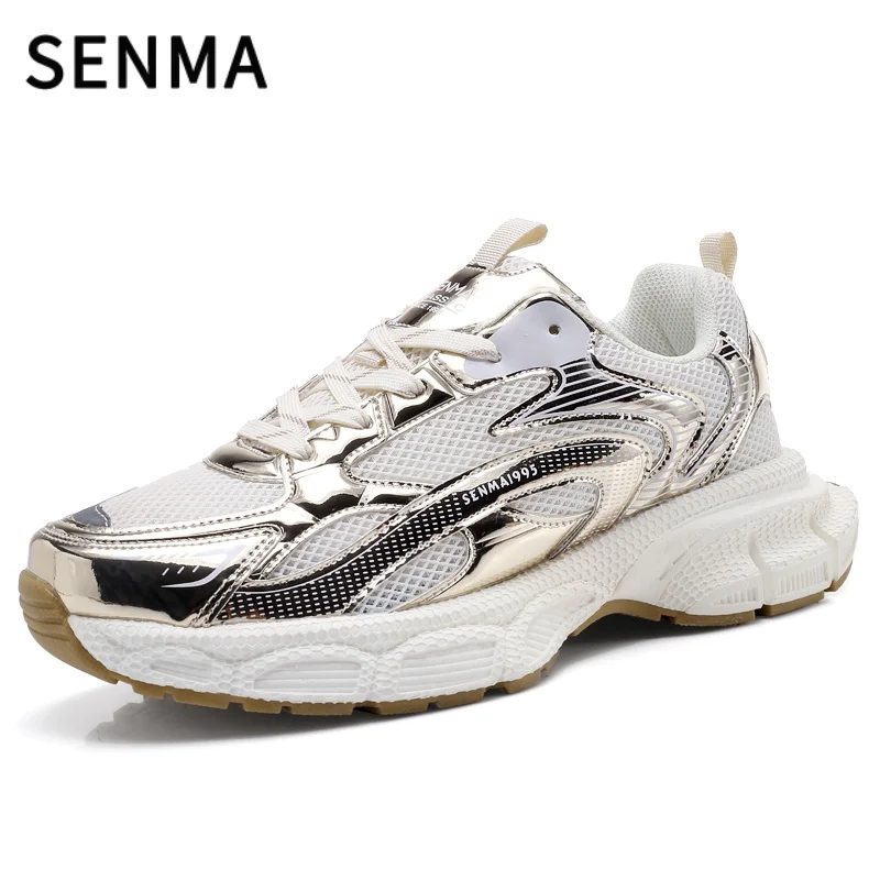 SENMA أحذية رياضية رجالية زوجين الترفيه احذية الجري غير مرئية زيادة عادية متعددة الاستخدامات تنفس سميكة القاع أبي الأحذية