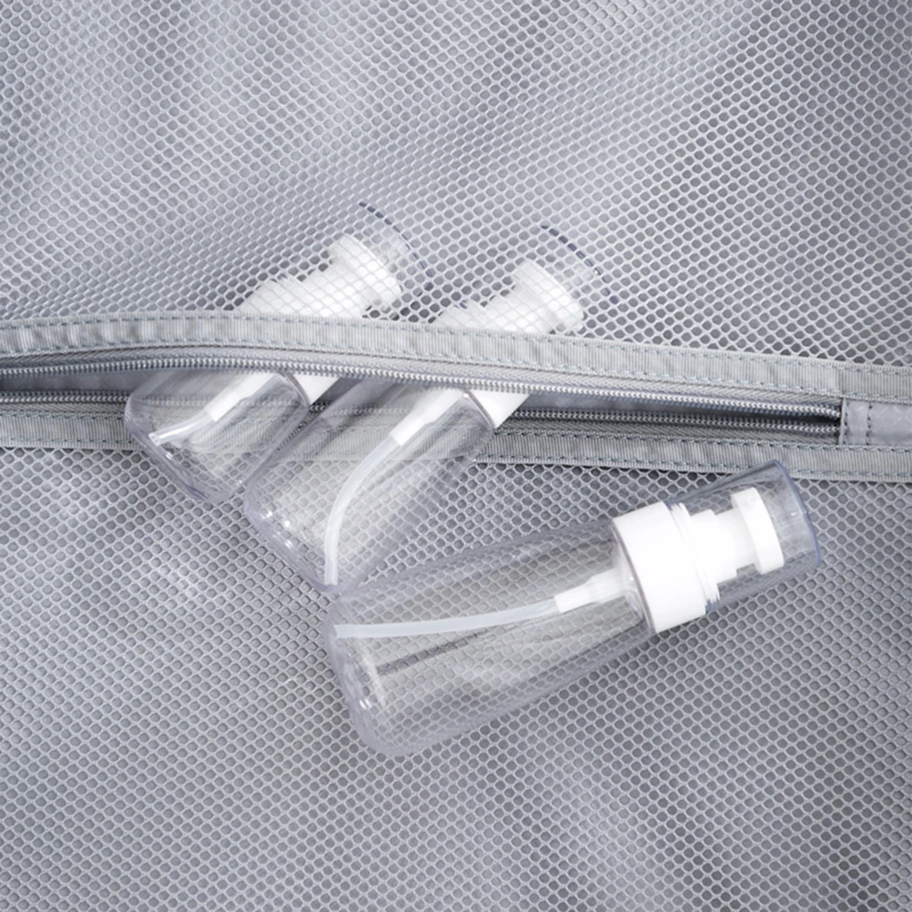 

3 Pcs Sunscreen Spray Bottles Empty Plastic Refillable Travel Size Portable Leak Proof Cosmetics Dispenser Bottle Water