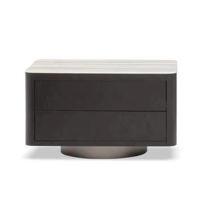 

Modern luxury bedside table with two drawers in Nordic design