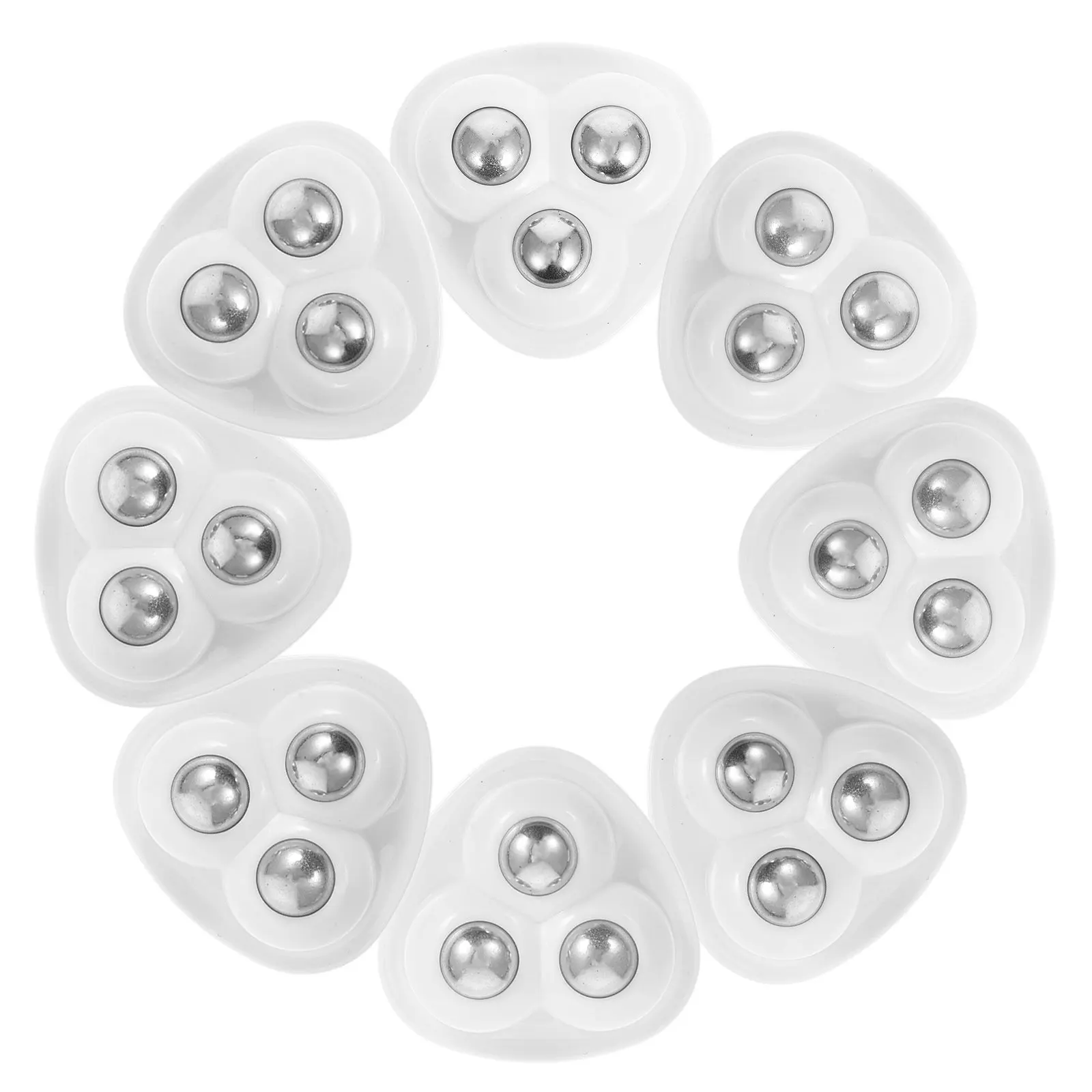 8Pcs Ball Bearing Universal Swivel Casters Smooth Rolling Heavy Duty Furniture Wheels Small Wear Resistant Casters