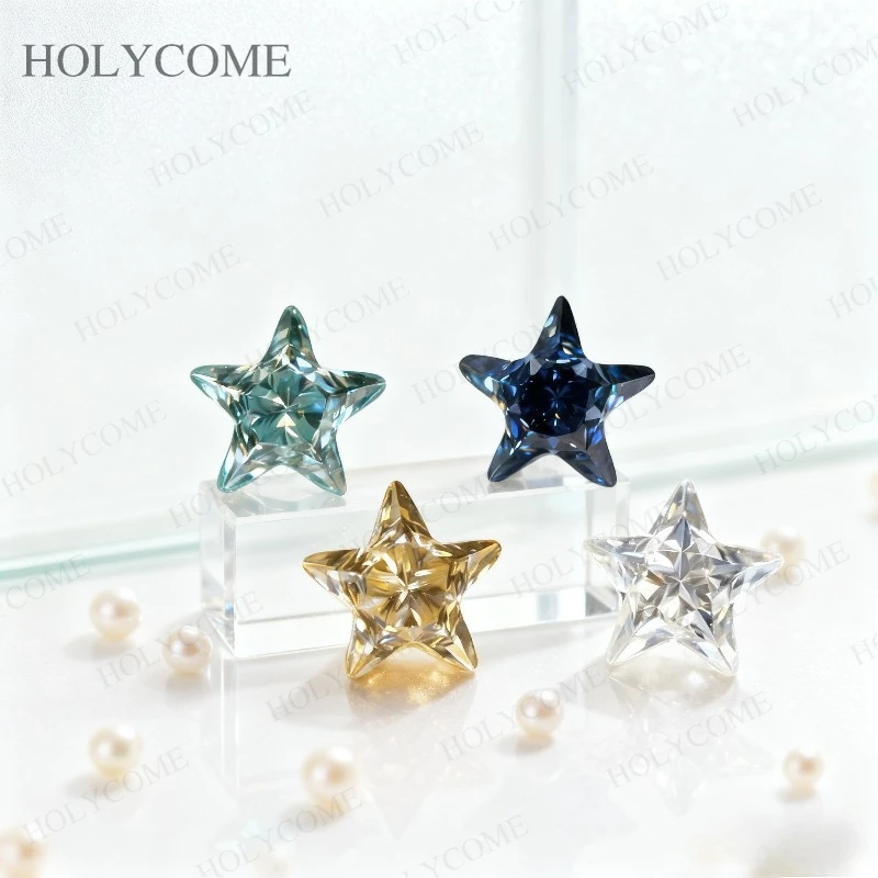 

Five Star Moissanite Diamond Loose Gemstone Beads VVS1 Colorful With GRA Sparkling For Wedding Party Christmas Jewelry Design