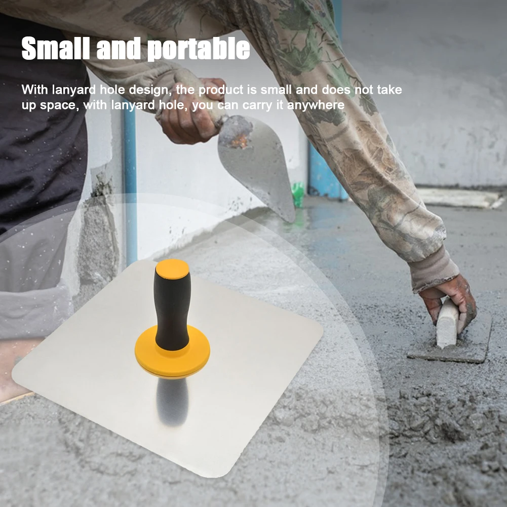 Lightweight for Cement Mortar Drywall Aluminium Plaster Mortar Board with Soft Grip Handle Mortar Tool Grey Board 300*300mm
