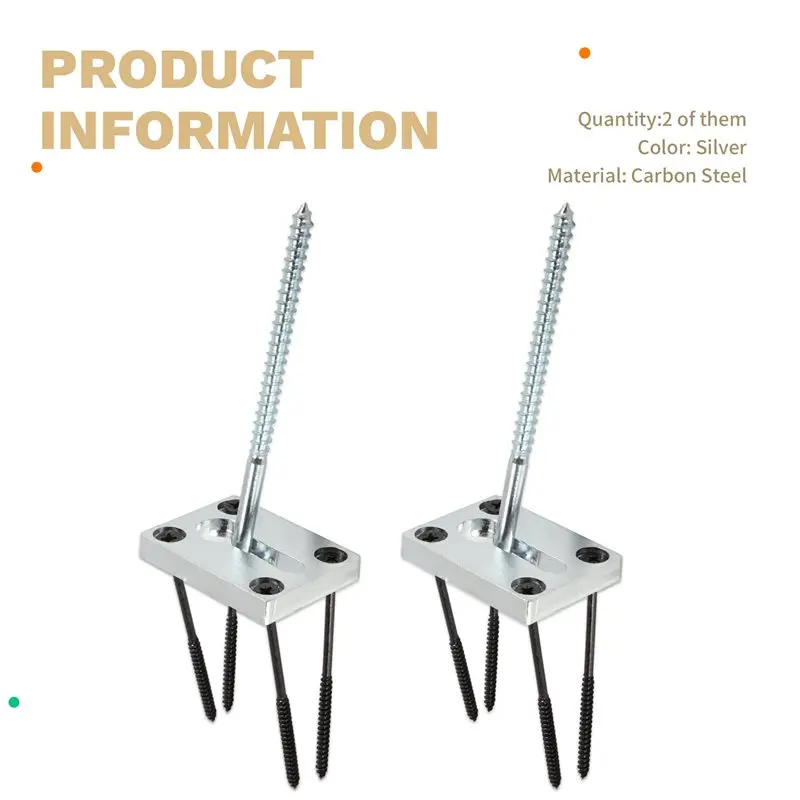 ABUG-6 Sets Newel Post Fastener Newel Post Mounting Kit Wood Handrail Installation Hardware Works On Finished Floors, Stairs