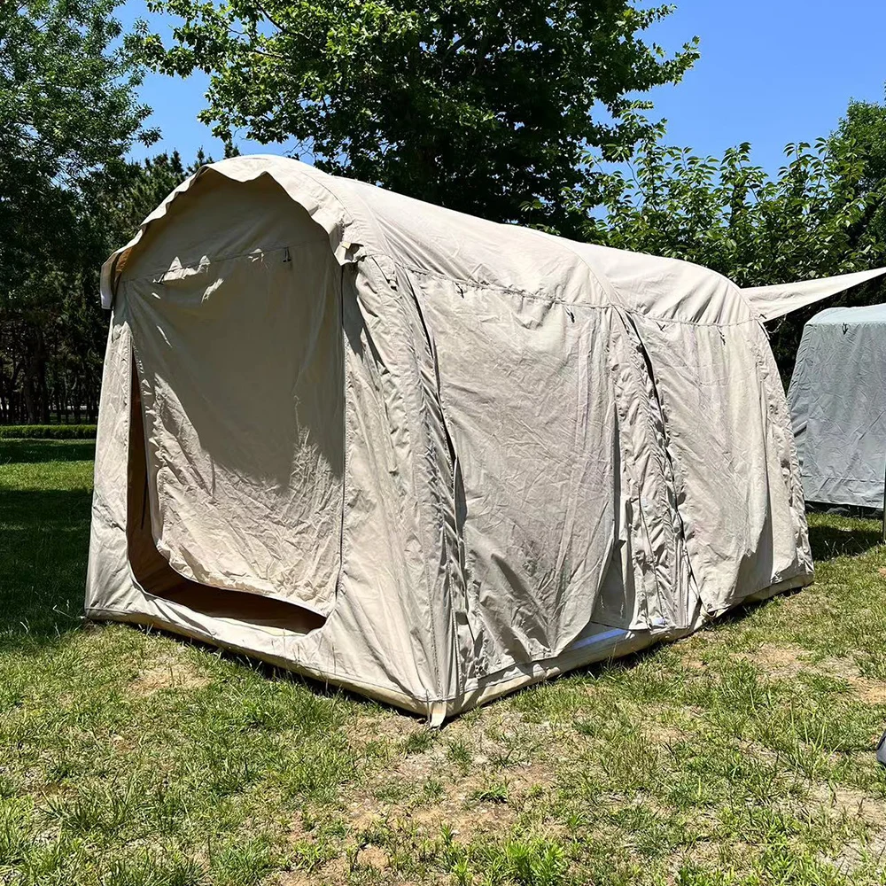 Reliable Inflatable Tent With Tc Cotton Outer Tpu Air Column Pvc Base Sturdy Durable Long Service Design For Outdoor