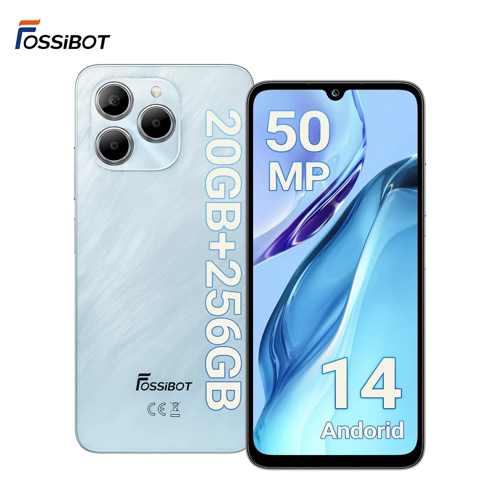 Fossibot S2 Smartphone 5000mAh Battery 50MP Main Camera UP to 20GB+256GB Phone Helio G85 Octa-core Android 14 NFC Cell Phone