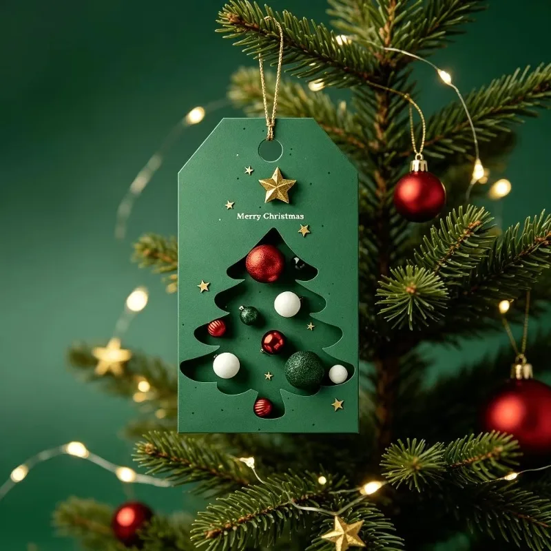 36-72PCS Christmas Gift Labels with Natural Jute Twine Hanging Gift Tags for Holiday Present Packaging Party Decorations