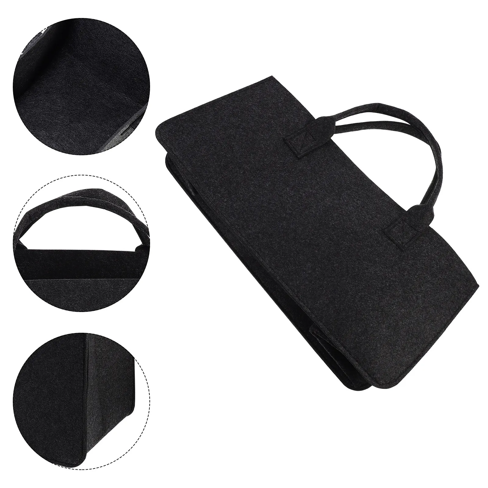 1Pcs Large Capacity Felt Firewood Container Easy Carry Handle Storage Pouch for Outdoor Camping Fireplace Wood Stove Garden