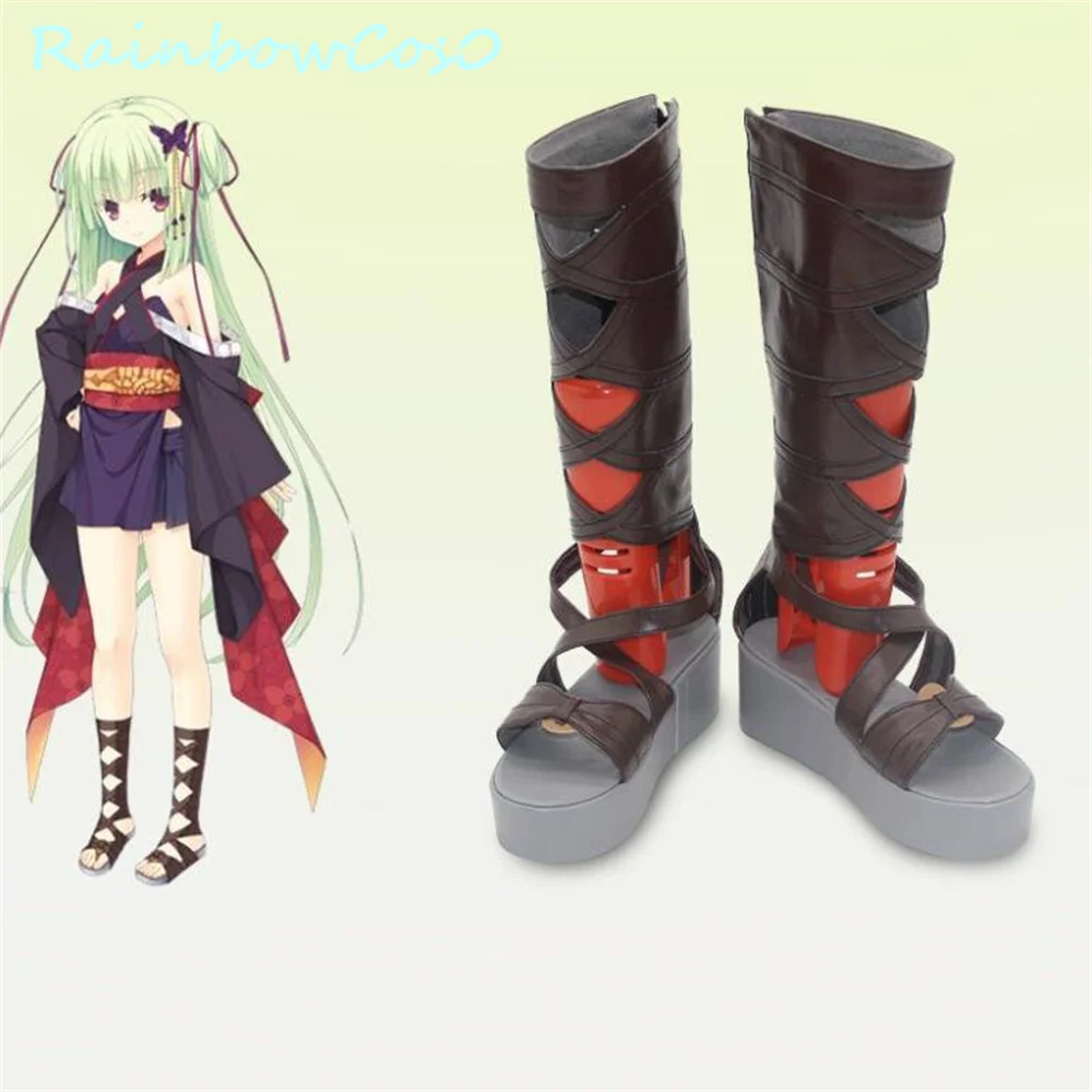 Senren Banka Murasame Cosplay Shoes Boots Game Anime Halloween Christmas  Rainbowcos0W3655